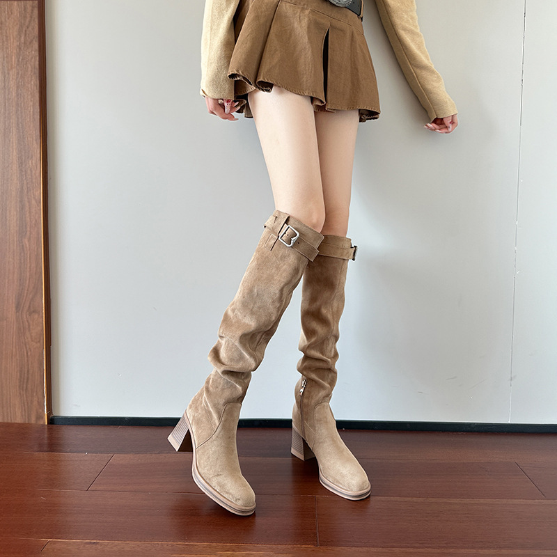 Knee High Sock Women - Bottes hautes à talons hauts pour