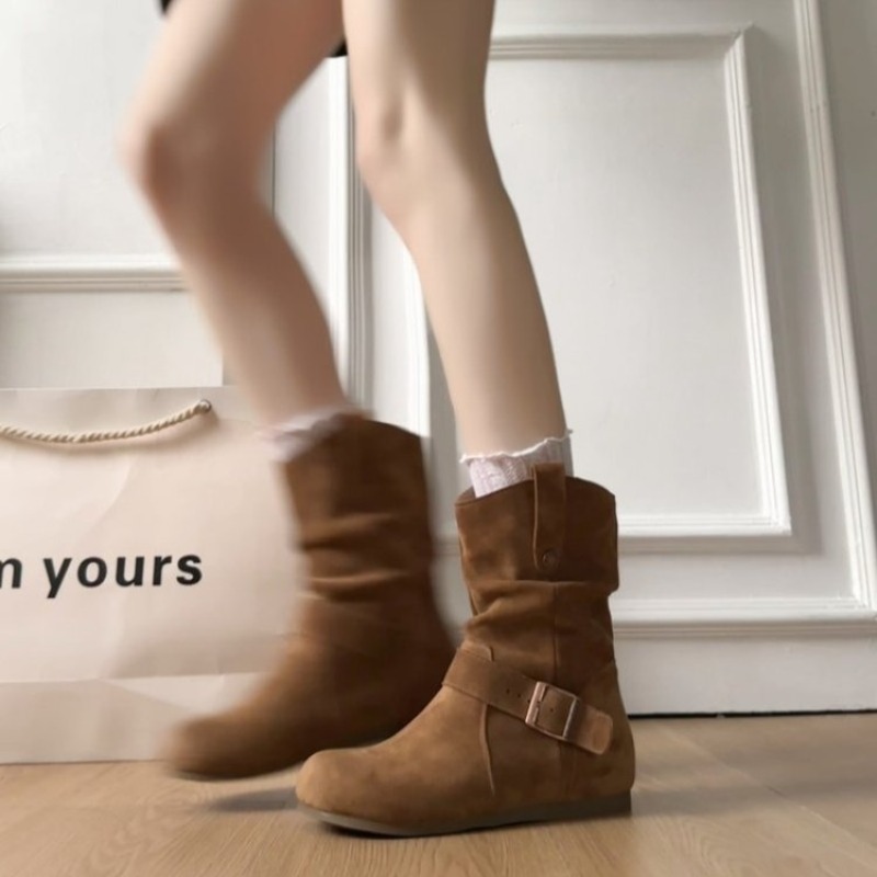 Bottes mi-mollet en daim pour  - Knee High Sock Women avis et prix